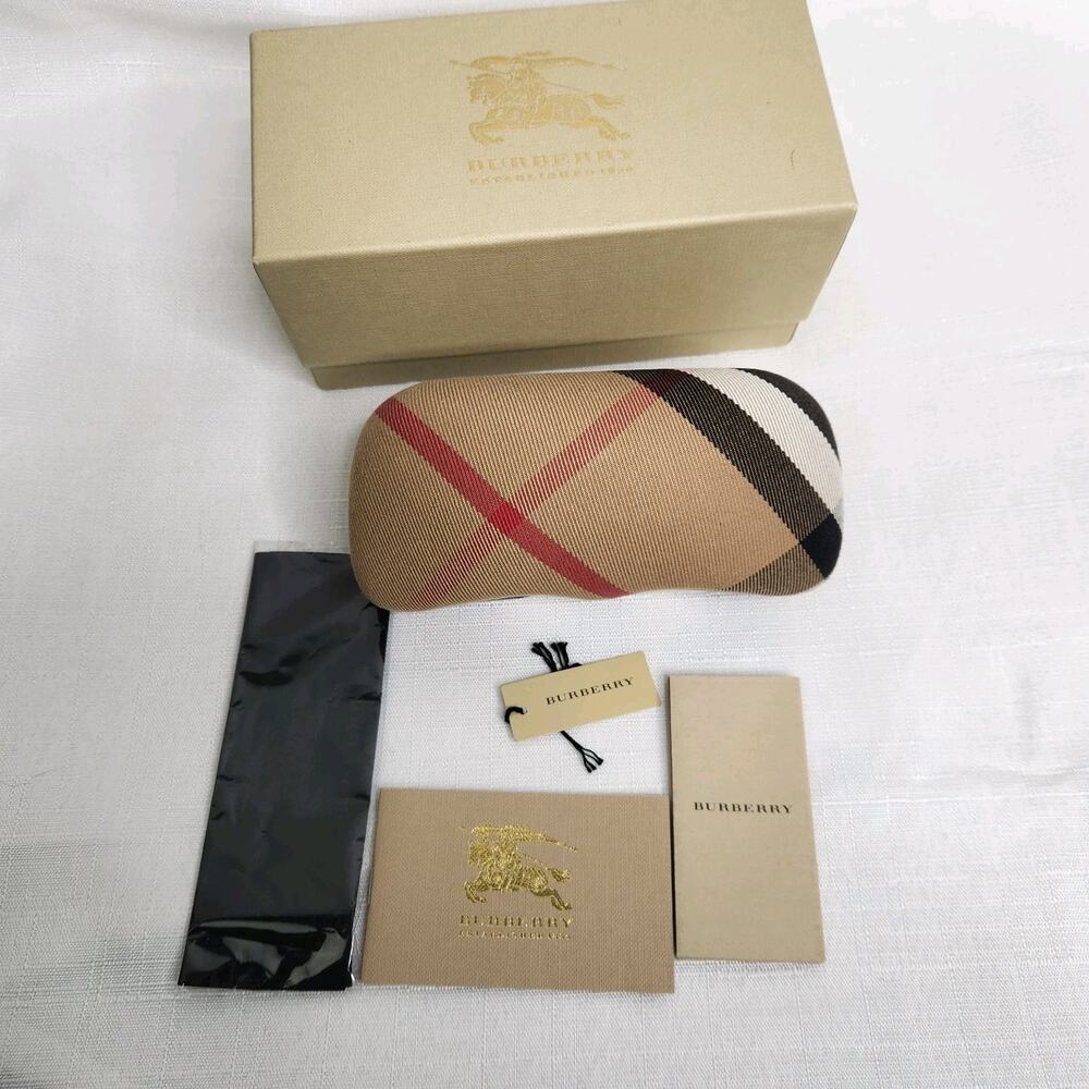 Burberry Eye Sunglass Retail Manufacturer Box and Case and Cloth Storage ONLY